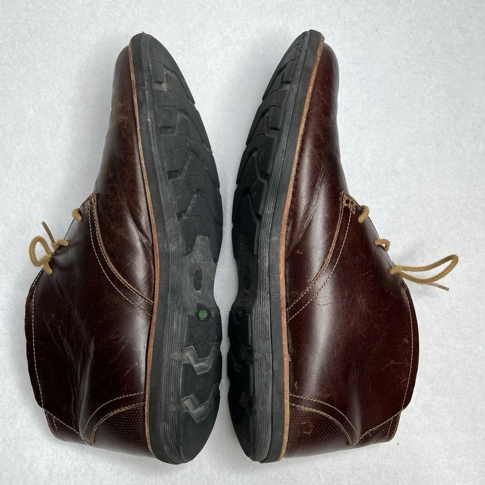 Timberland Boot Company Leather Boots Chukka Brown Mens Size 9